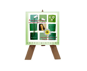 Custom Printed Ceramic Tile with Wooden Easel-ET-44