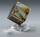 Crystal Cube on Stand - FT01