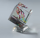 Crystal Cube on Stand - FT03