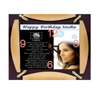 Photo Frame Square Dial Clock-HBC75