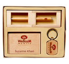 Set of Pen with Stand, Keychain and Visiting Card Box-1113